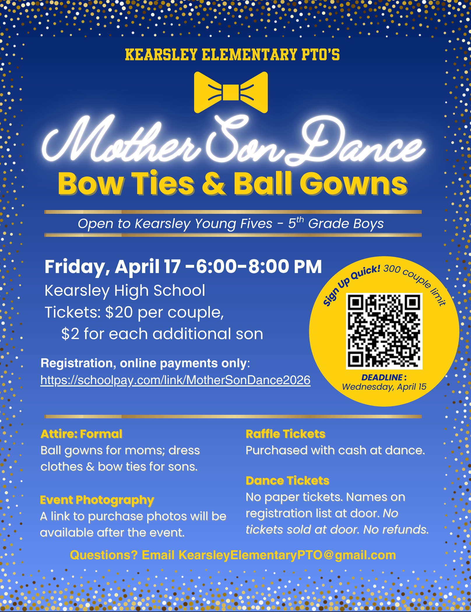 Mother Son Dance flyer