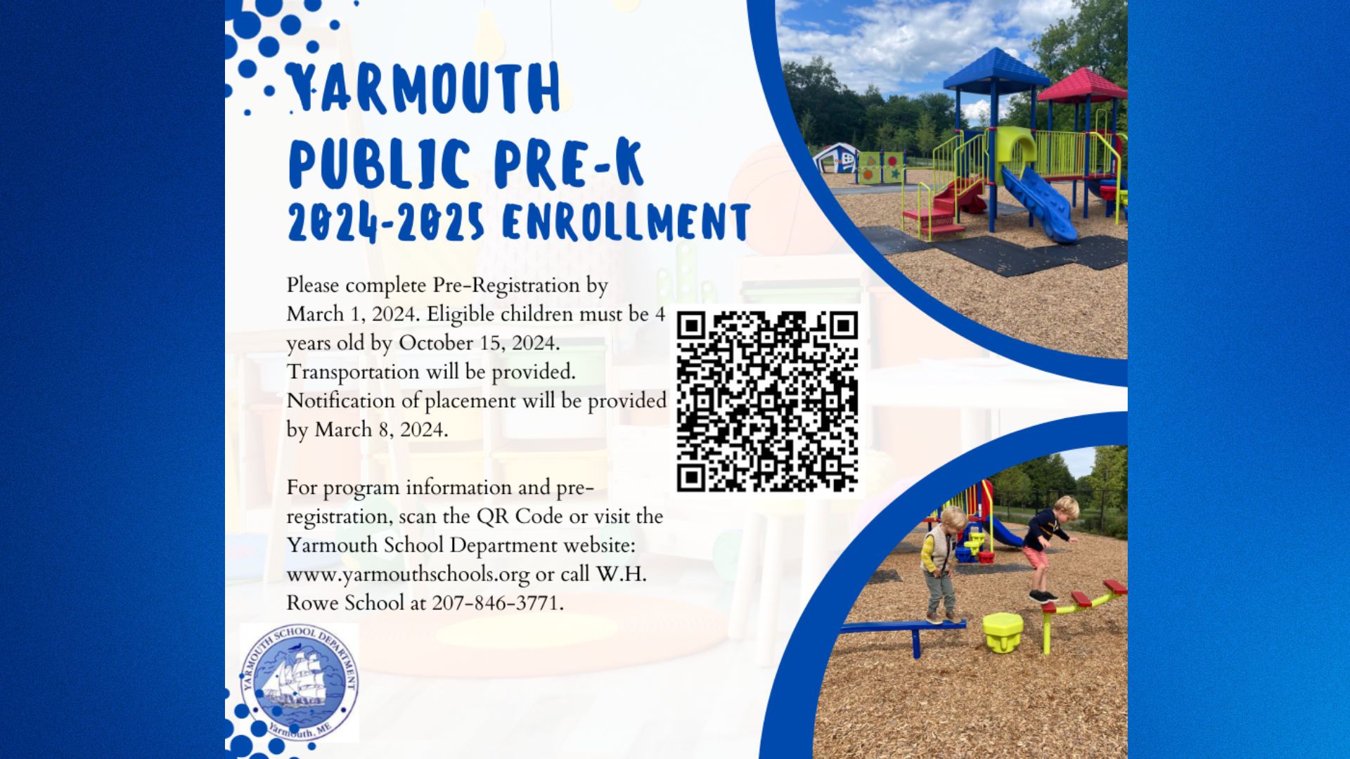 Yarmouth Pre-K Enrollment 2024-2025