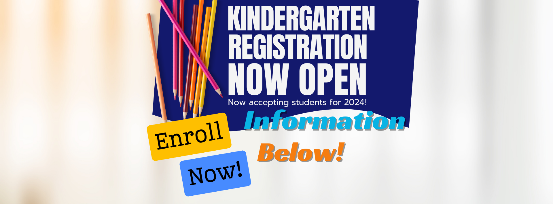 Kindergarten registration is open.