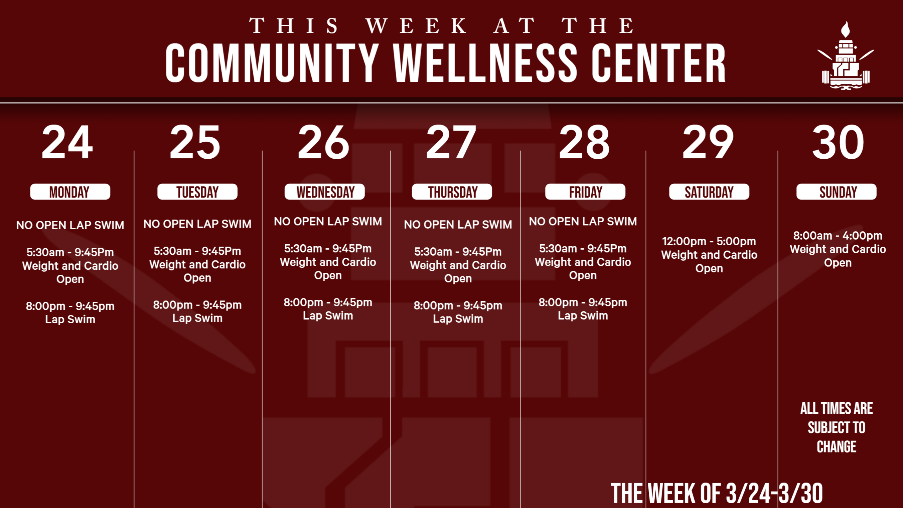 CWC Schedule