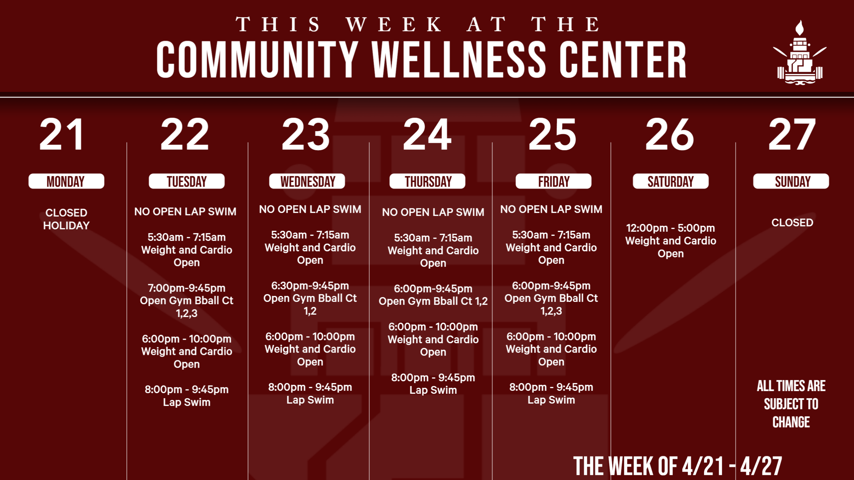 CWC Schedule