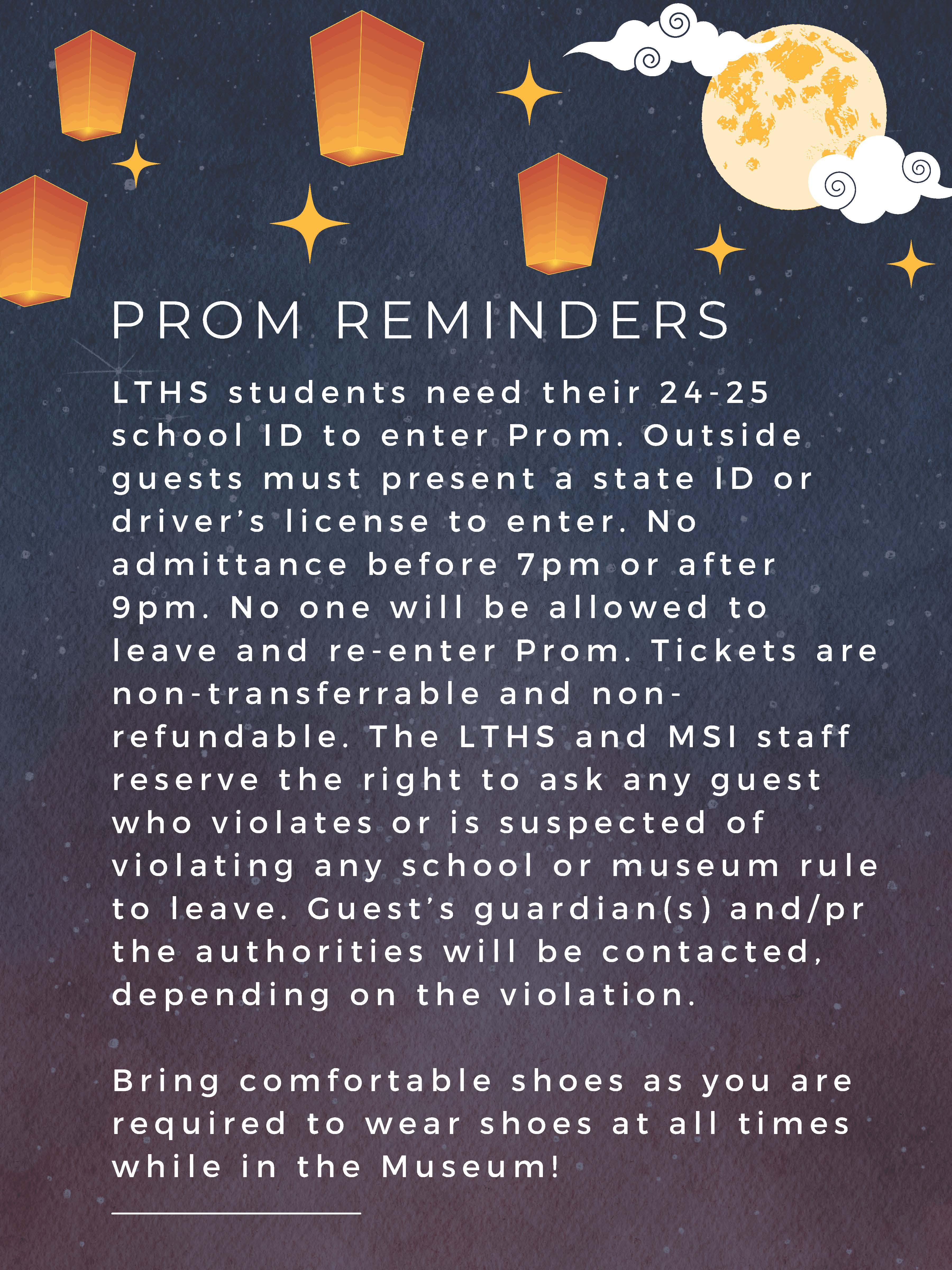Prom Reminders