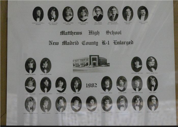 old looking picture of previous Matthews High School Composites by year (pictures go by year from 1951 to 1983)