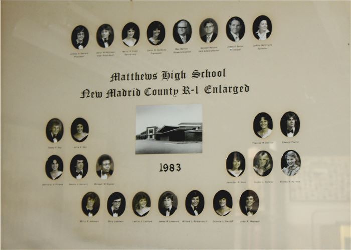 old looking picture of previous Matthews High School Composites by year (pictures go by year from 1951 to 1983)