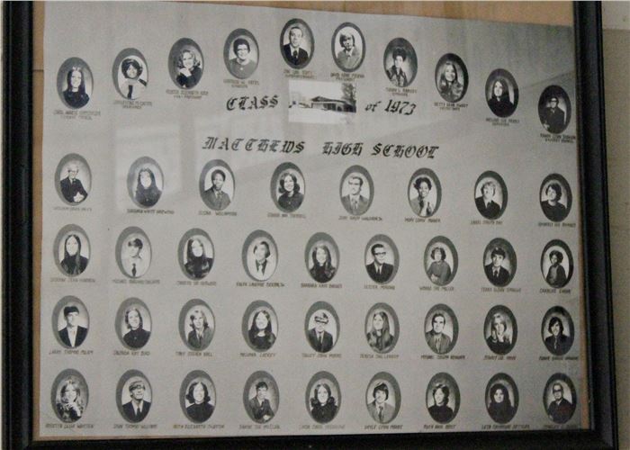 old looking picture of previous Matthews High School Composites by year (pictures go by year from 1951 to 1983)