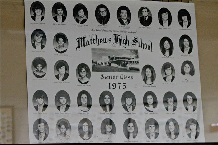 old looking picture of previous Matthews High School Composites by year (pictures go by year from 1951 to 1983)