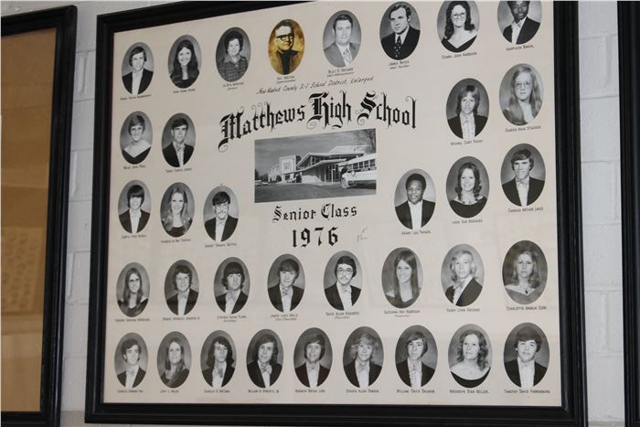 old looking picture of previous Matthews High School Composites by year (pictures go by year from 1951 to 1983)