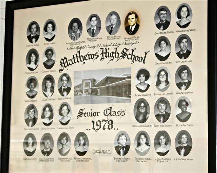 old looking picture of previous Matthews High School Composites by year (pictures go by year from 1951 to 1983)