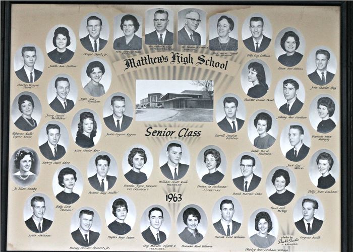 old looking picture of previous Matthews High School Composites by year (pictures go by year from 1951 to 1983)