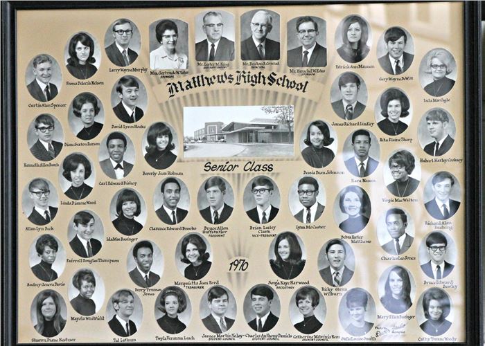 old looking picture of previous Matthews High School Composites by year (pictures go by year from 1951 to 1983)