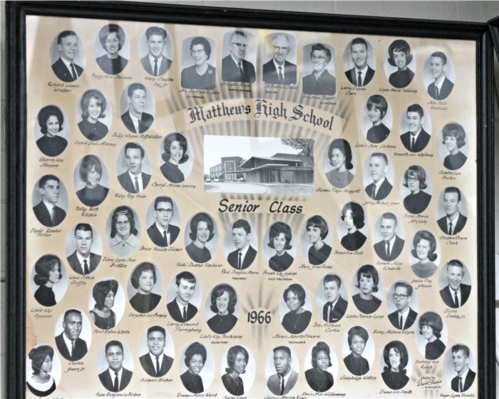 old looking picture of previous Matthews High School Composites by year (pictures go by year from 1951 to 1983)