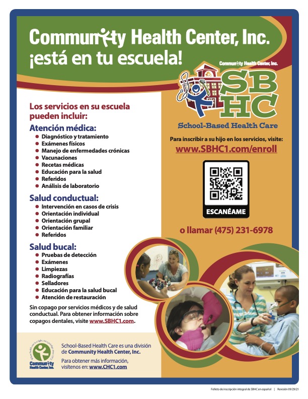 HAGA CLIC AQUI o en la imagen de arriba para acceder los School-based Health Services