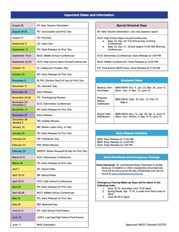 SY23 Academic Calendar Page 2