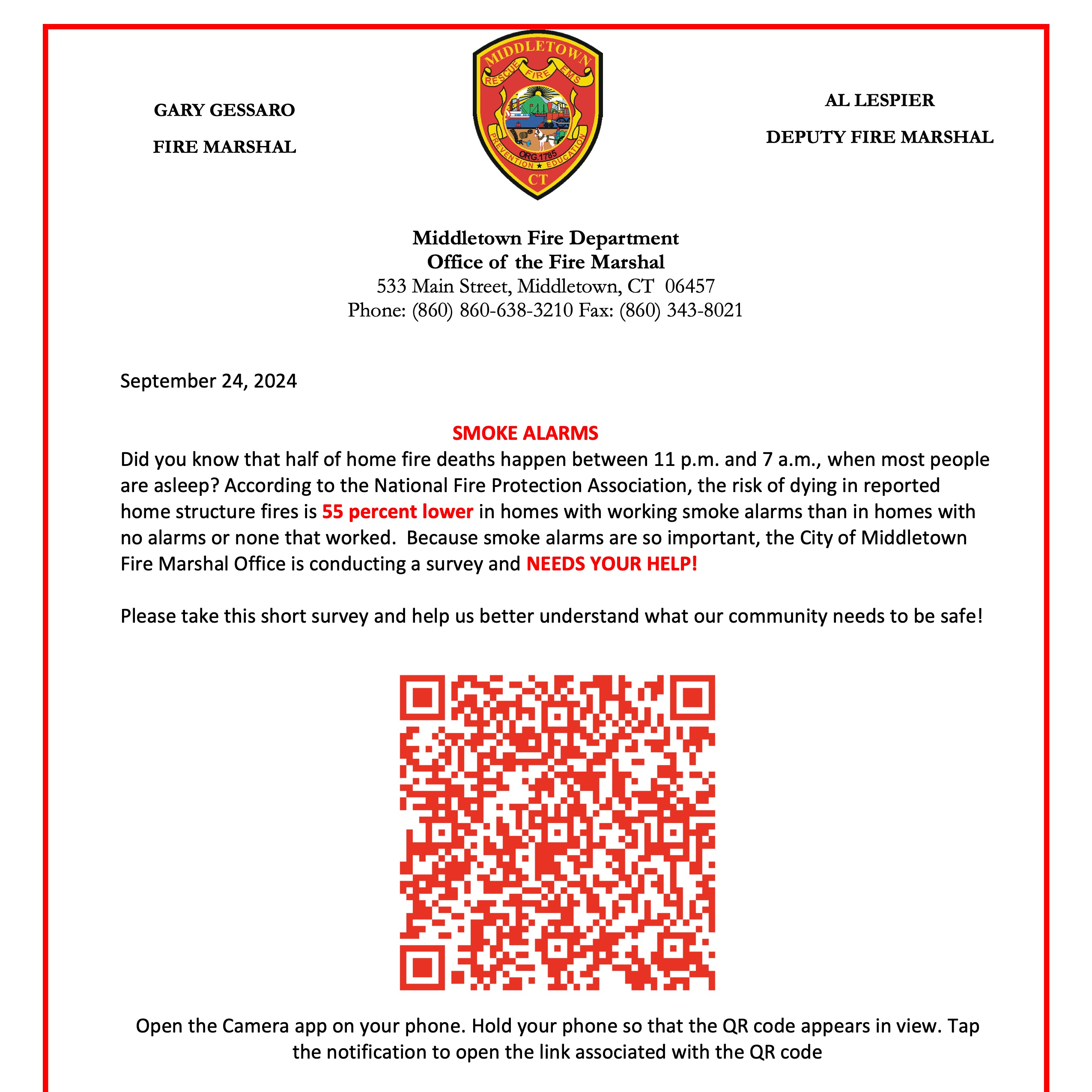 Home Smoke Alarm and Fire Safety Survey