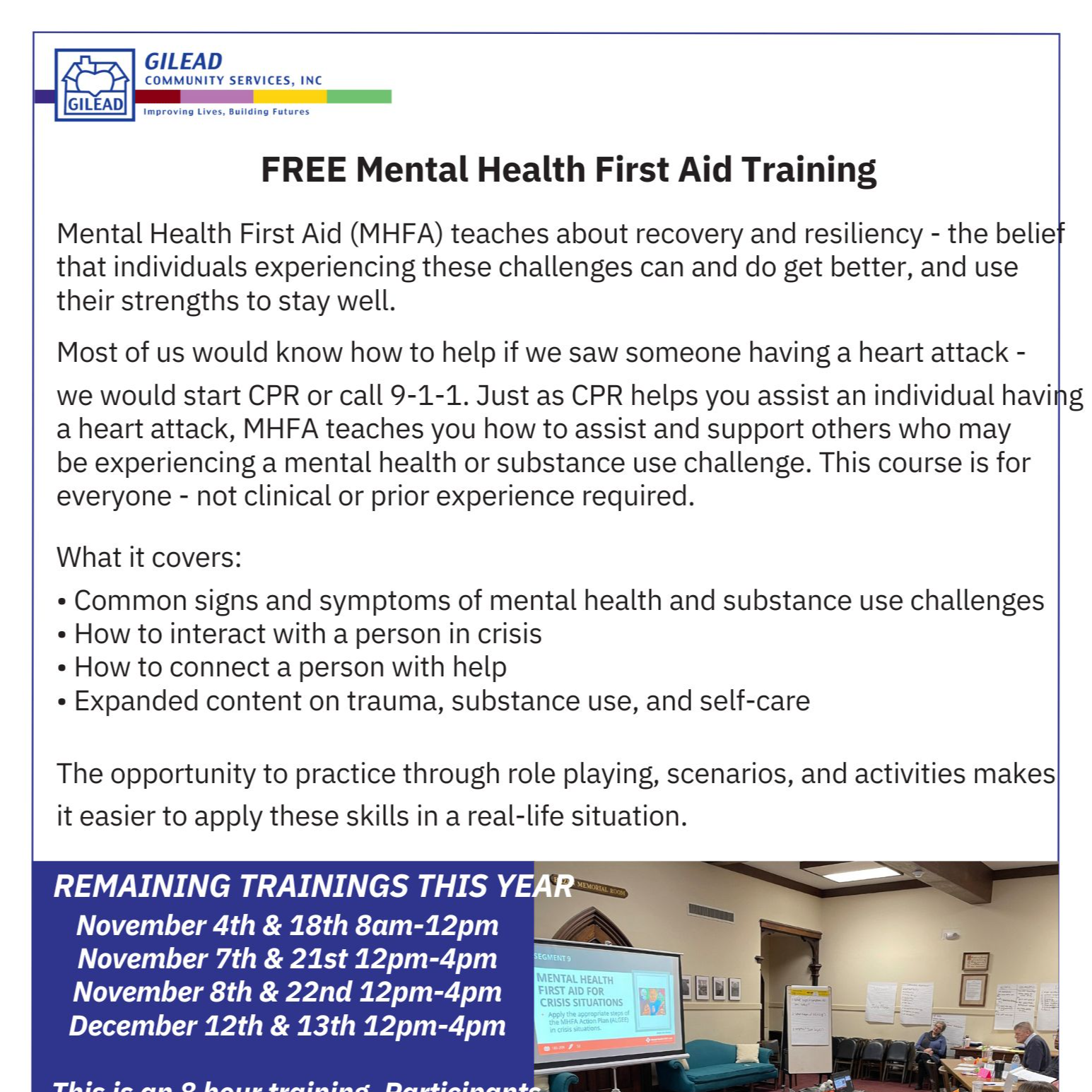 FREE Mental Health First Aid Training