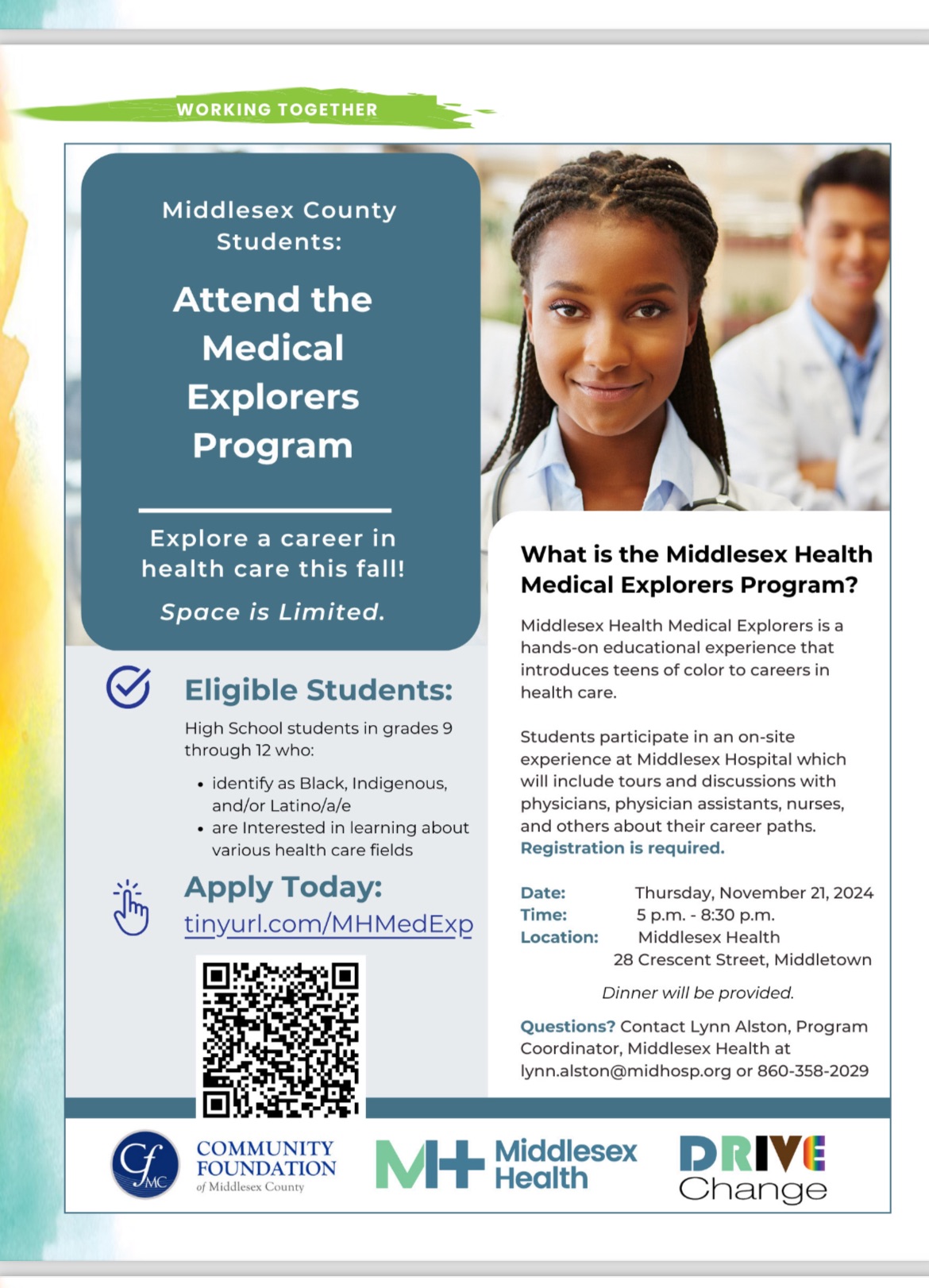 Middlesex Medical Explorers Program Flyer