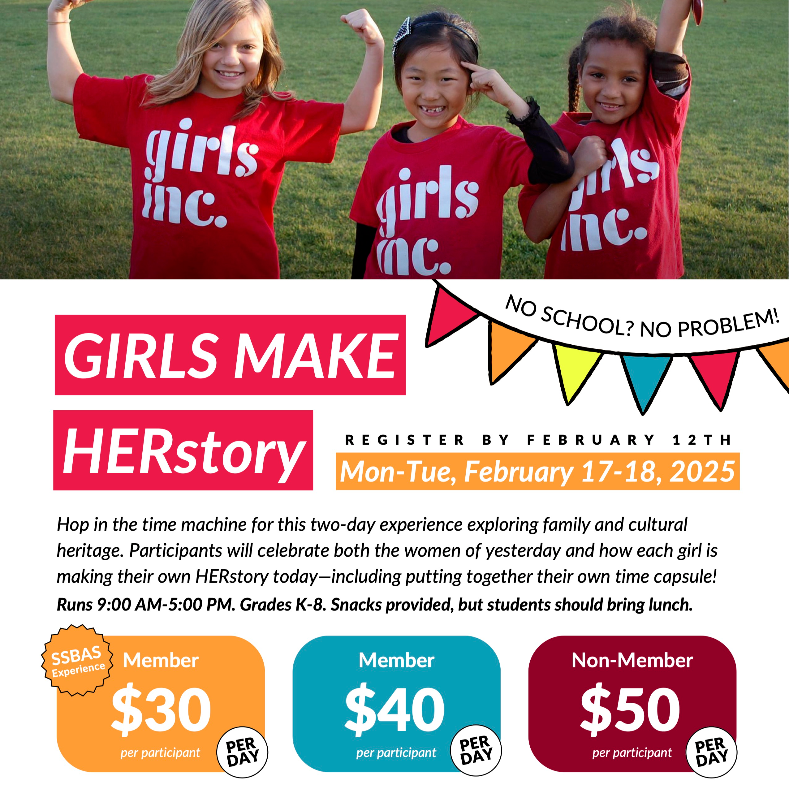 Girls Inc. February 2025 Camp Flyer