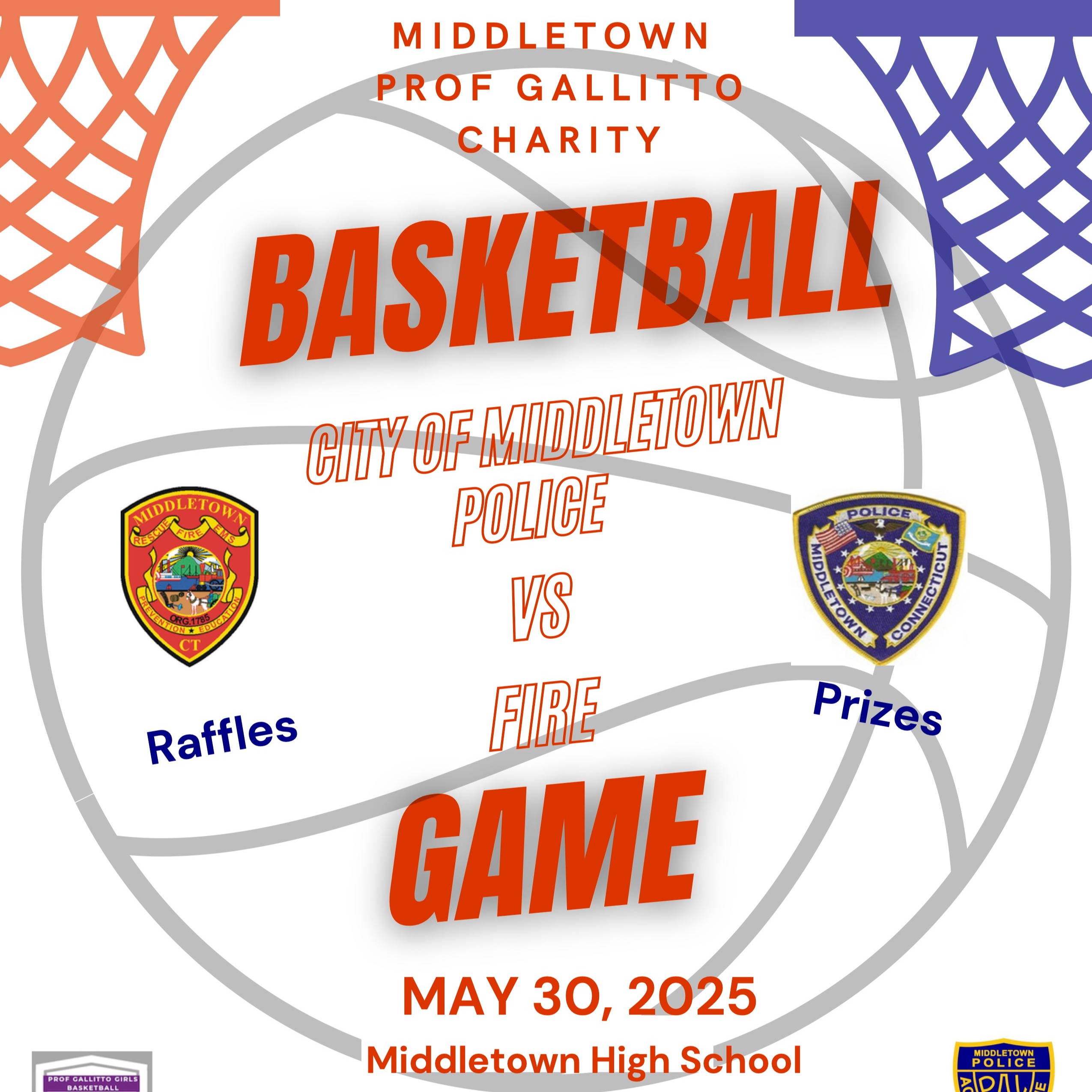 Police v Fire Basketball - May 30, 2025 at MHS