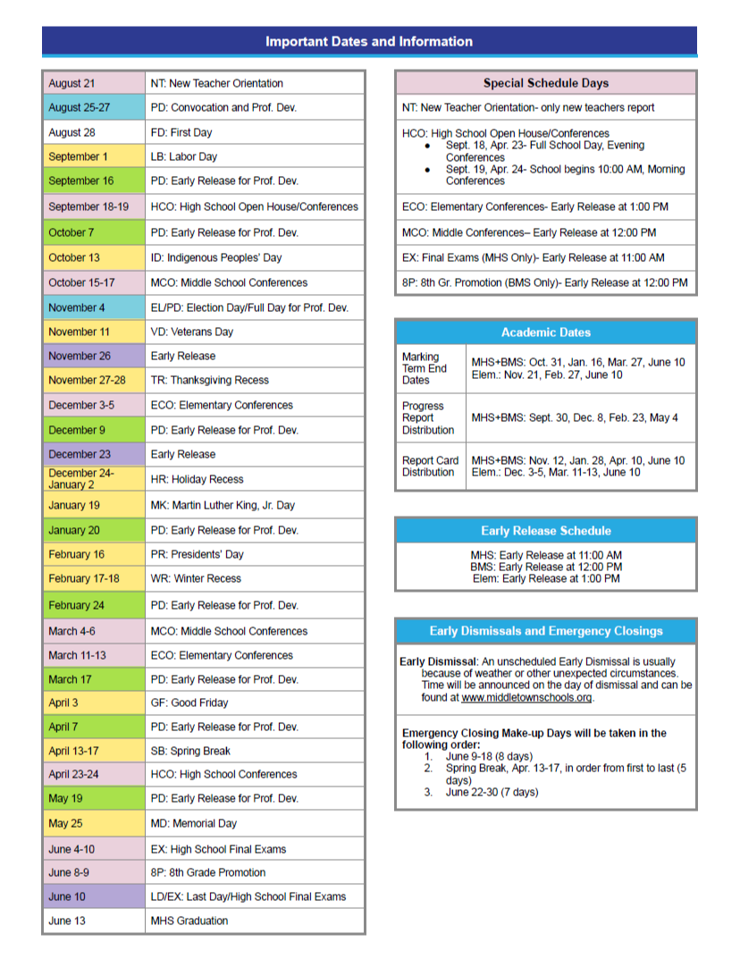 2025-2026 Academic Calendar