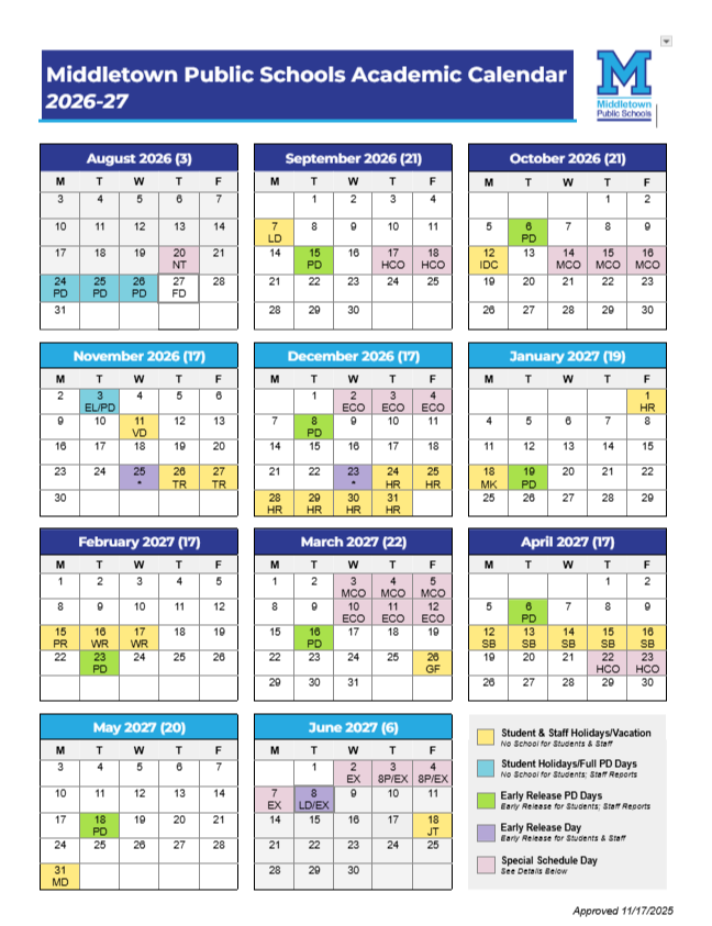 2026-2027 Academic Calendar