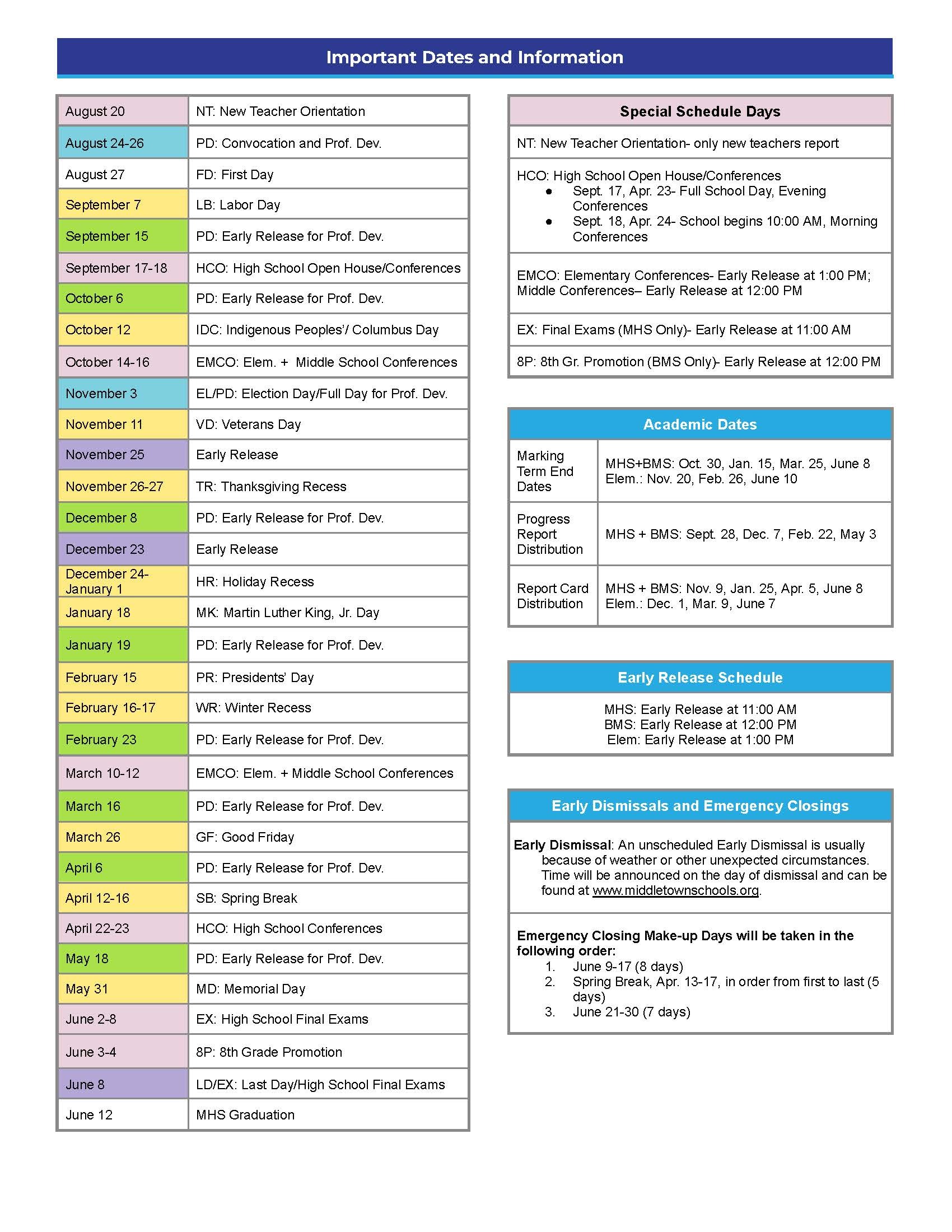 2026-2027 Academic Calendar