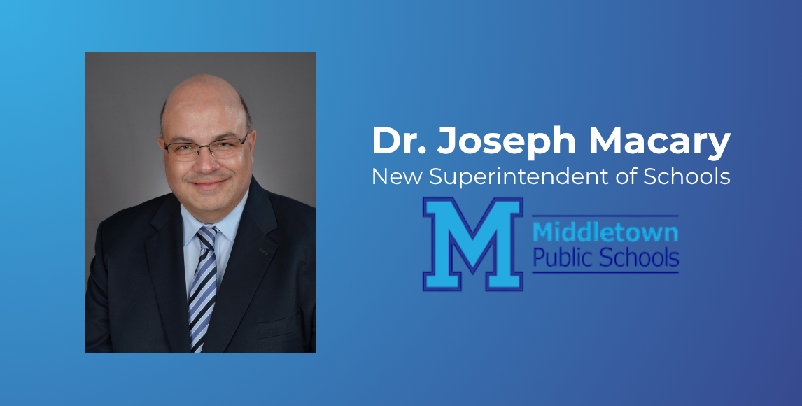 Doctor Joseph Macary, new Superintendent of Schools for Middletown Public Schools