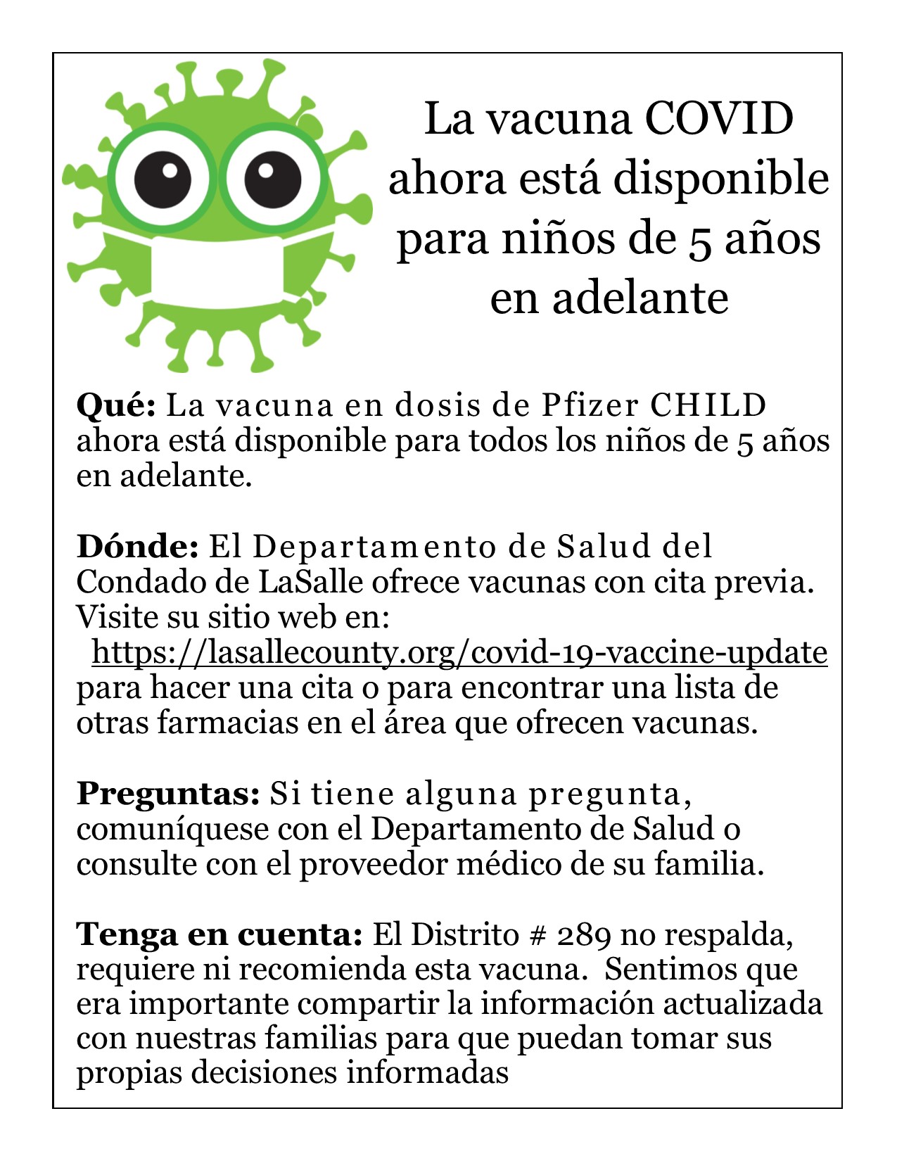 Vaccine Flyer Spanish