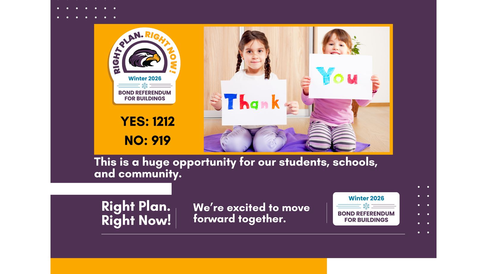 Thank You - Referendum Approved by Voters