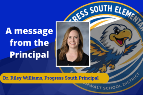 PSE Principal's Corner - Dr. Riley Williams