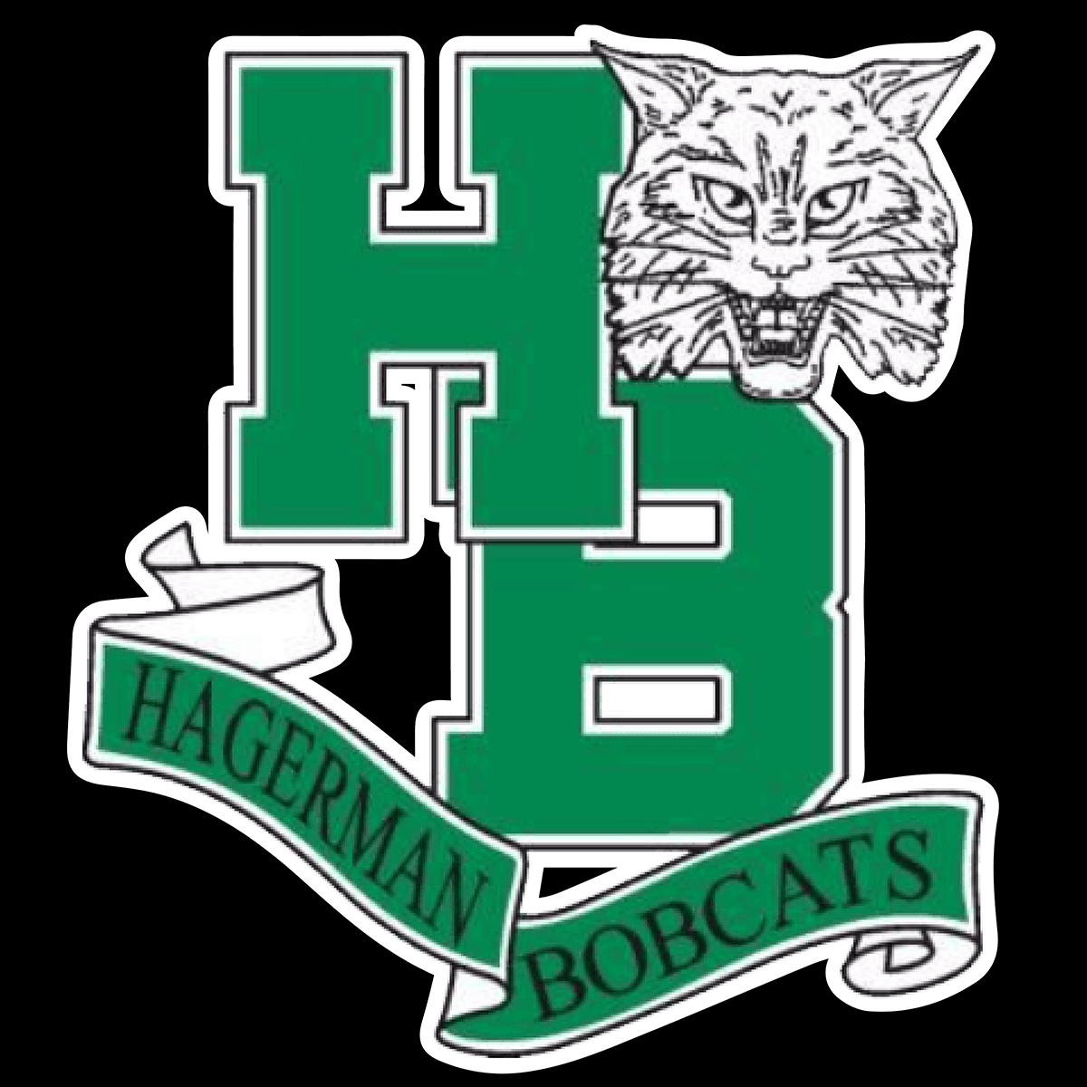 Hagerman School Logo withe the bob cat