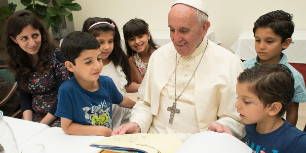 Pope Francis with Students