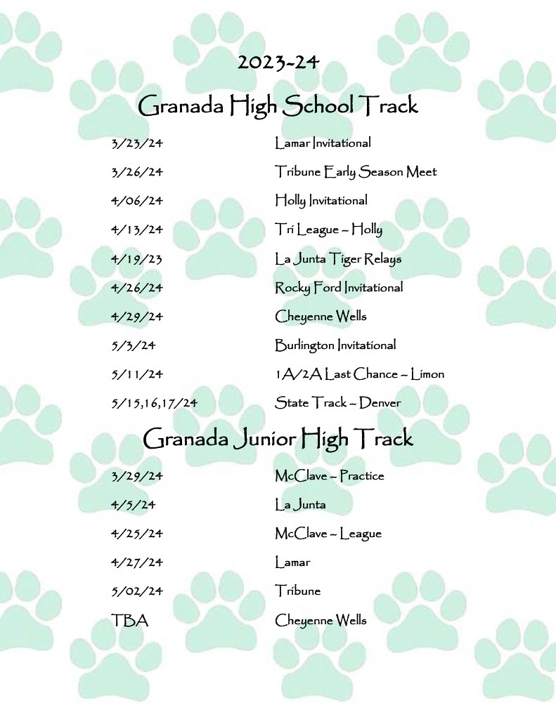 Sports Schedules Granada School RE1