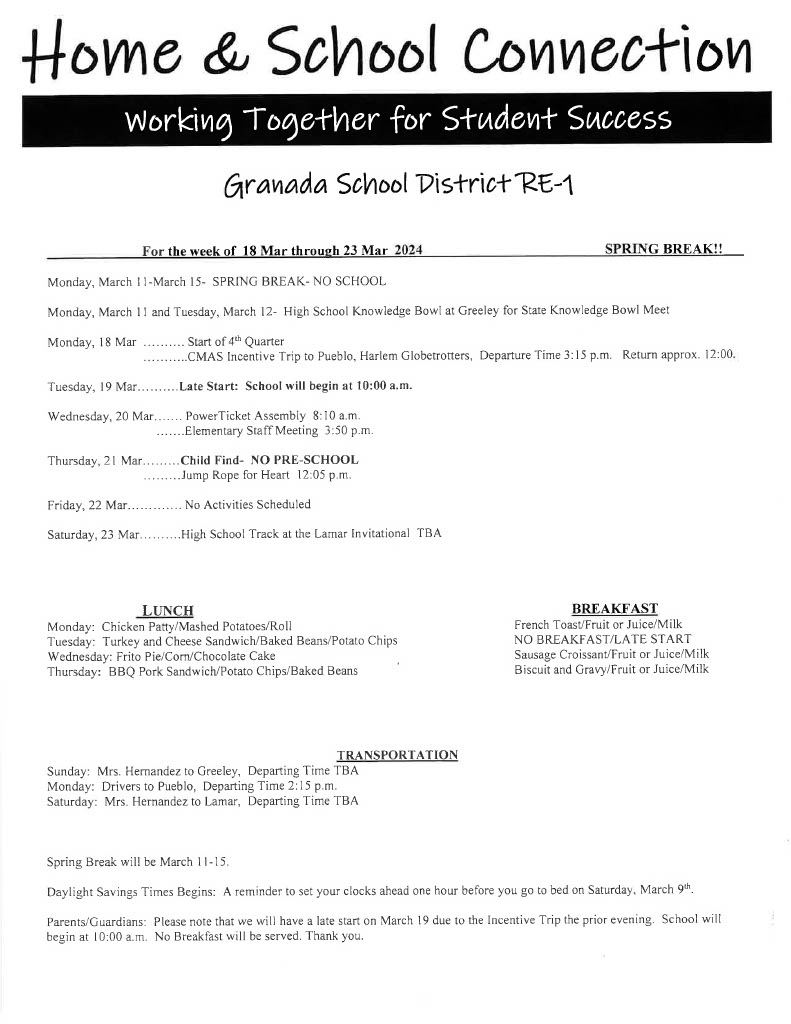 HOME & SCHOOL Granada School RE1