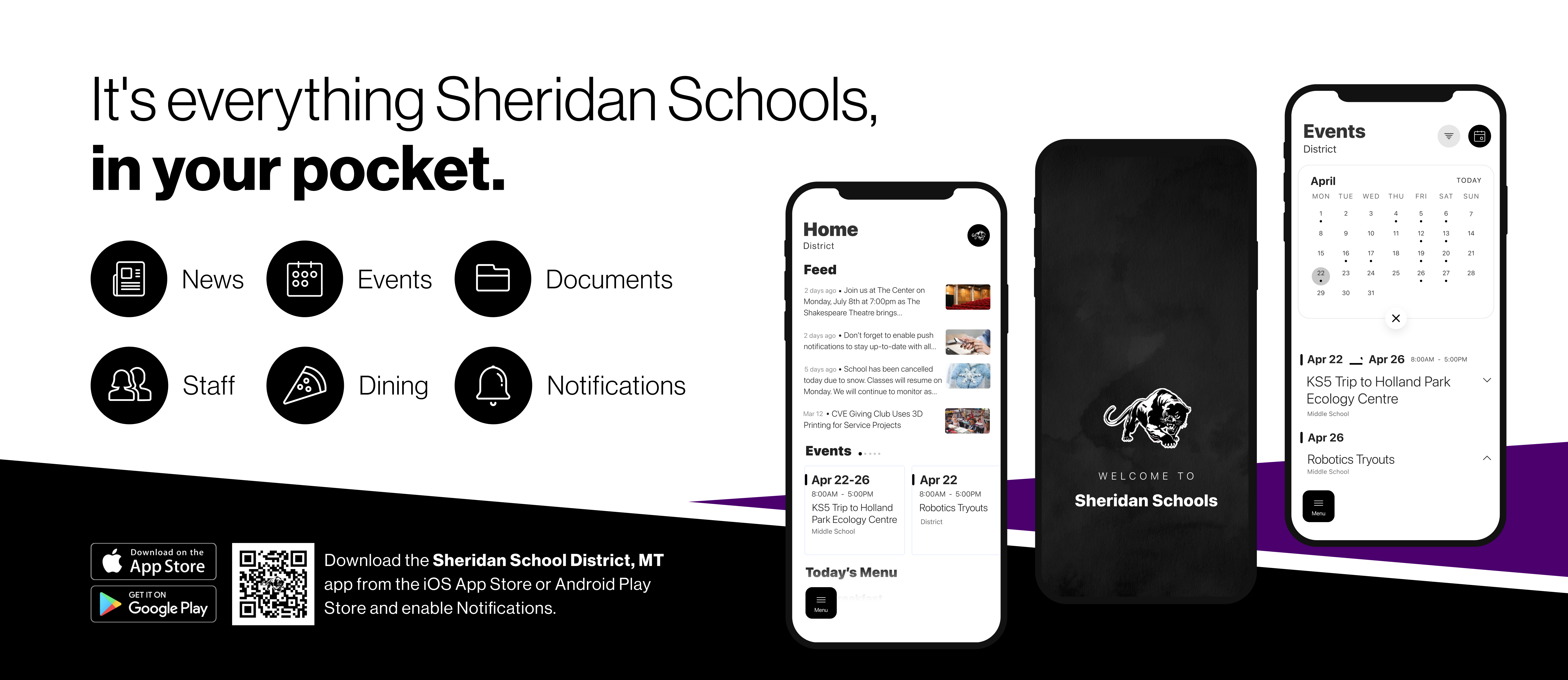 It's everything Sheridan Schools in your pocket! Download our new app by clicking the link at the bottom of the gallery