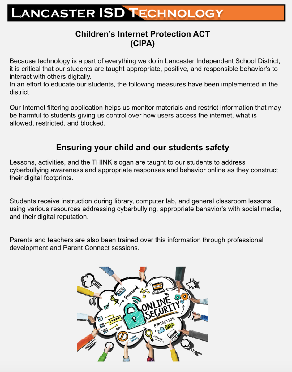 CIPA Compliance Lancaster Independent School District