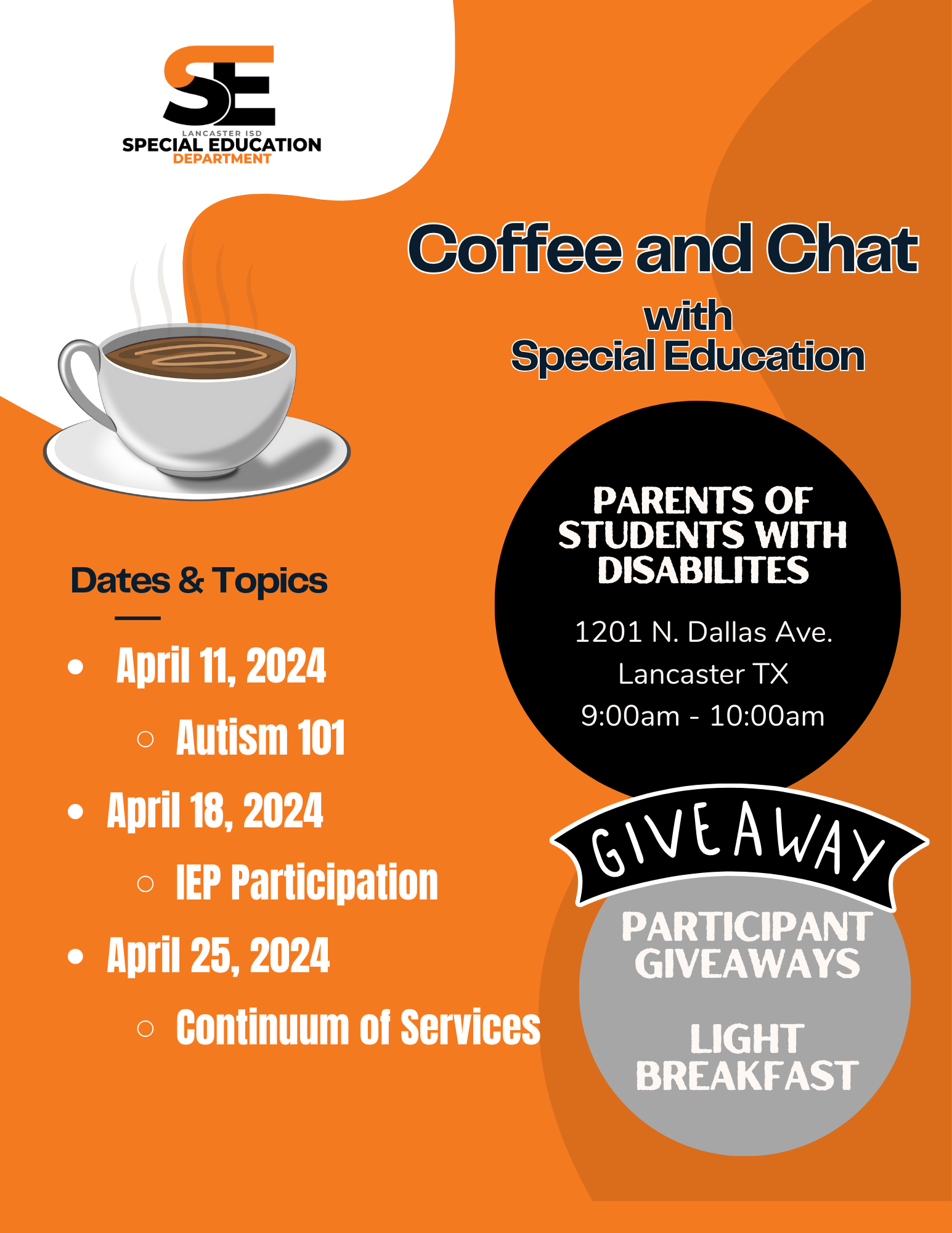 Parent Coffee & Chat with Special Education