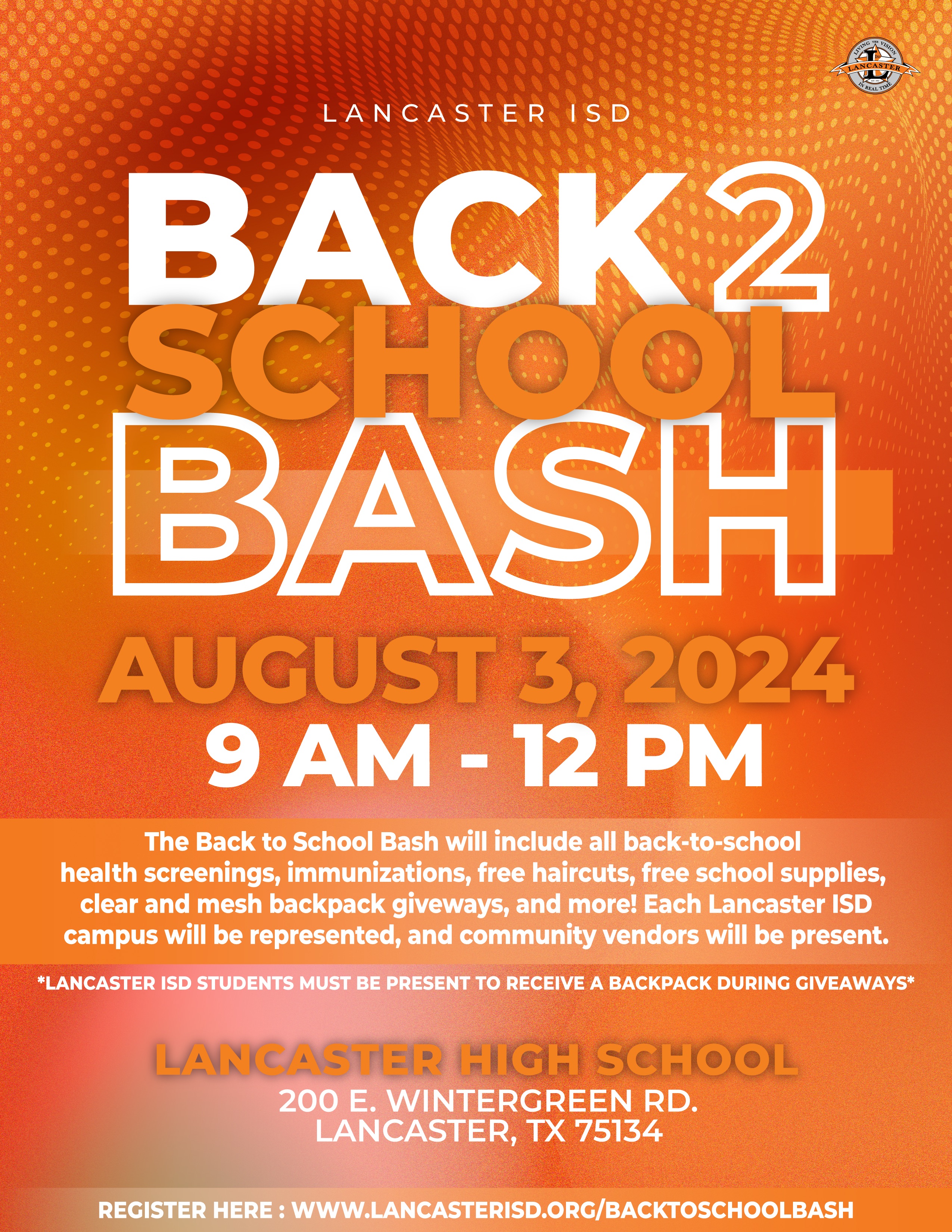 back to school bash flyer