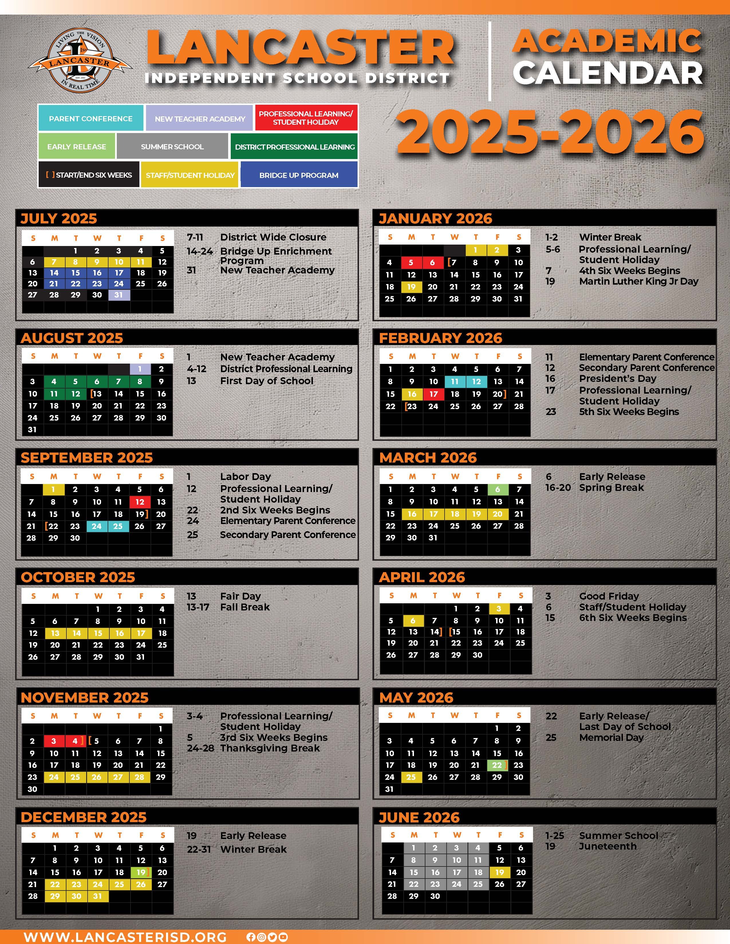 2025-2026 Academic Calendar