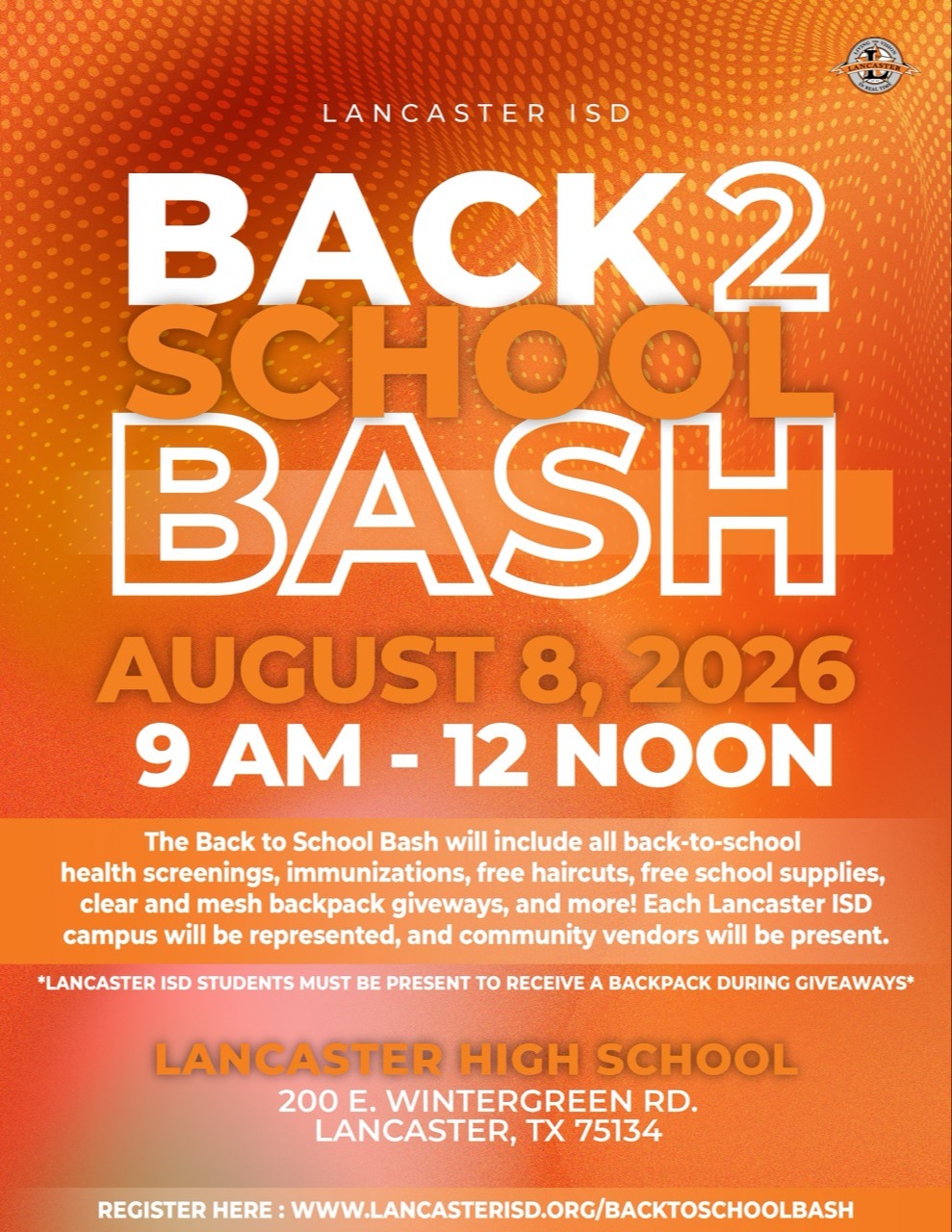back to school bash flyer