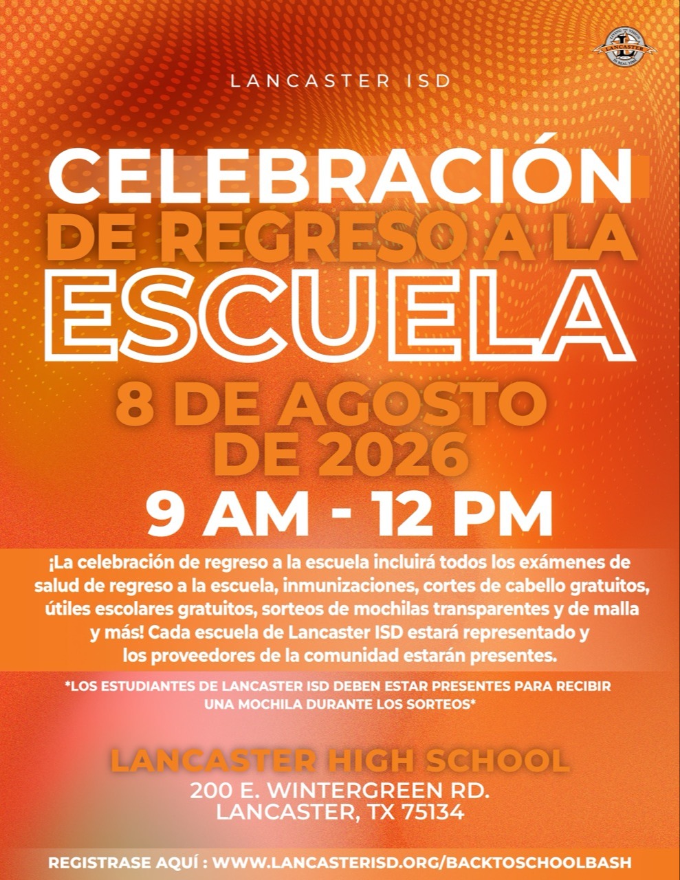 back to school bash flyer spanish