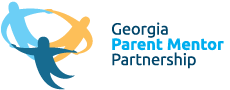 georgia parent mentor logo in blue and yellow