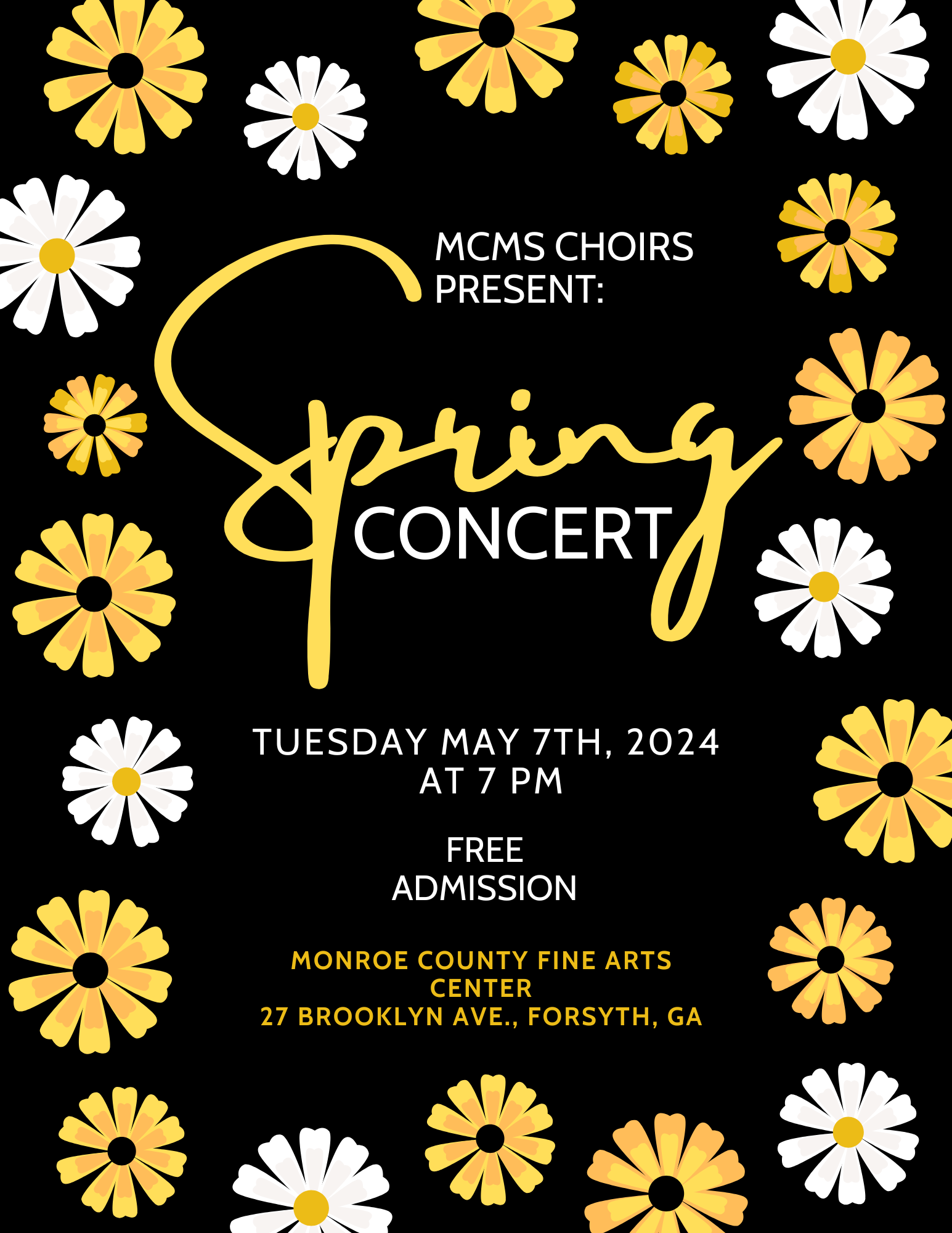 MCMS Chorus Concert May 7 at 7 p.m. at the FAC.