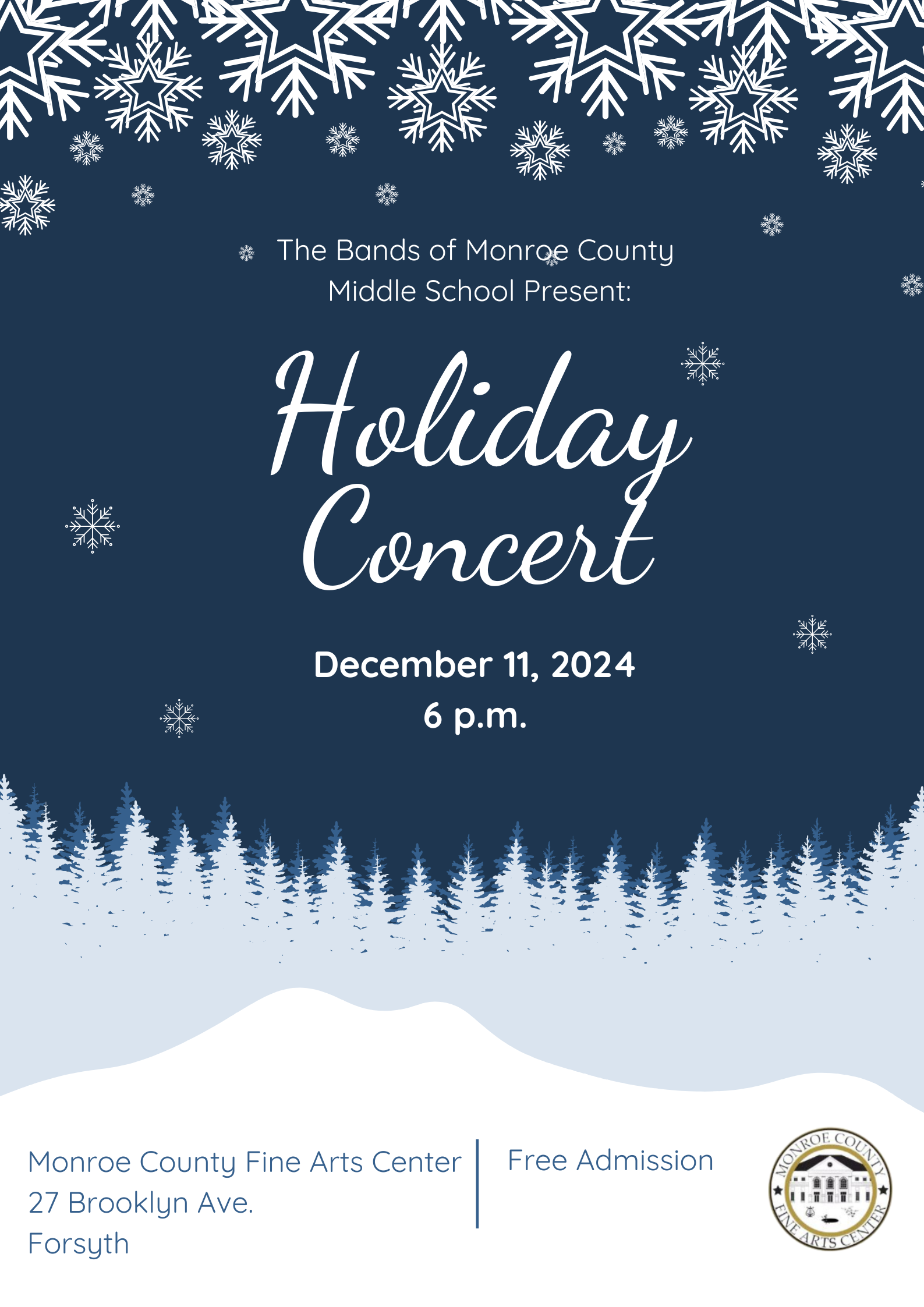 MCMS band concert Wednesday, Dec. 11, at 6 p.m.