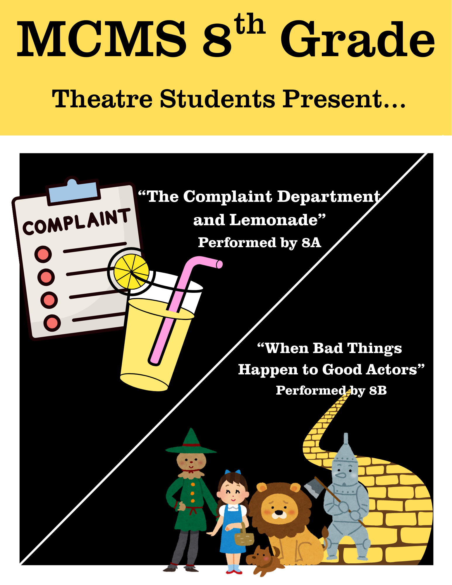MCMS 8th grade drama showcase