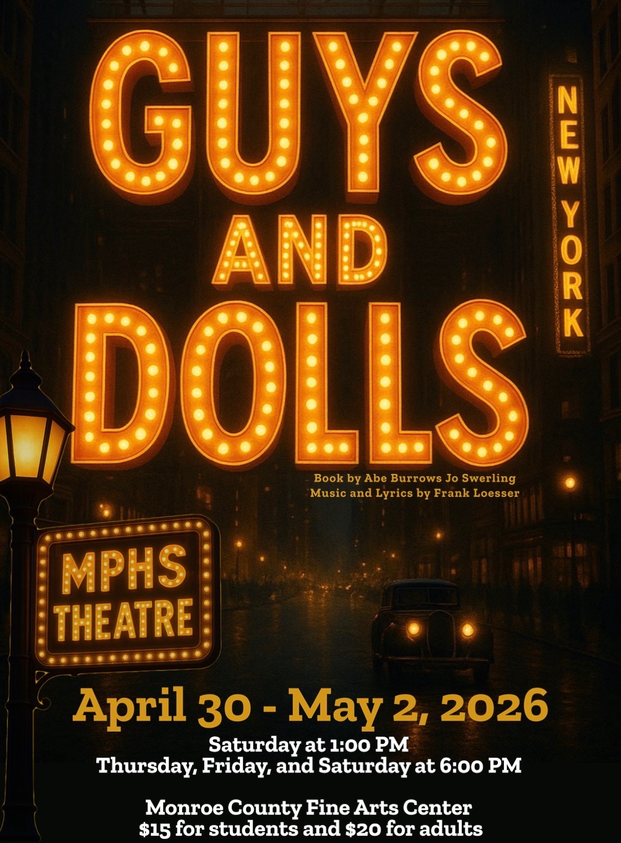 Guys & Dolls at the FAC April 30 - May 2