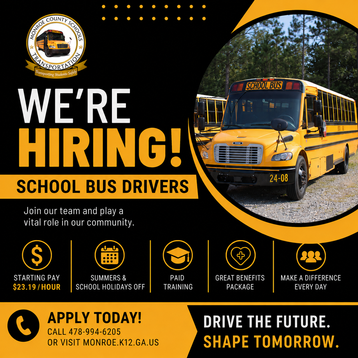 Now hiring bus drivers