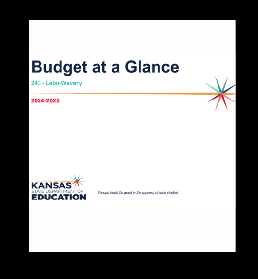 Budget at a Glance 243 - Lebo-Waverly 2024.  Kansas State Department of Education.  Kansas leads the world in the success of each student.