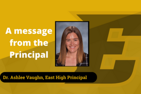 A message from the Principal,  Dr. Ashlee Vaughn
