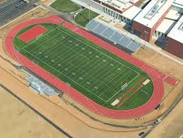 Construction of the football field and track