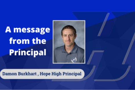 A message from the Principal, Damon Burkhart